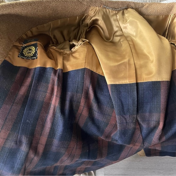 Chipp Harris Tweed Camel Wool Overcoat Men’s 40S Ivy League Vintage Coat - Picture 6 of 10